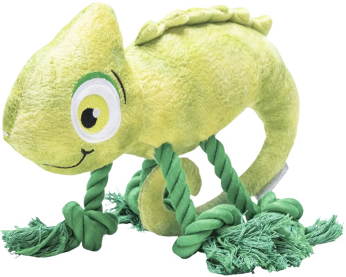 Chamäleon-Plüschtier für Hunde mit Seilbeinen