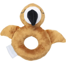Plüschtier mit Loch in Vogelform als Babyspielzeug