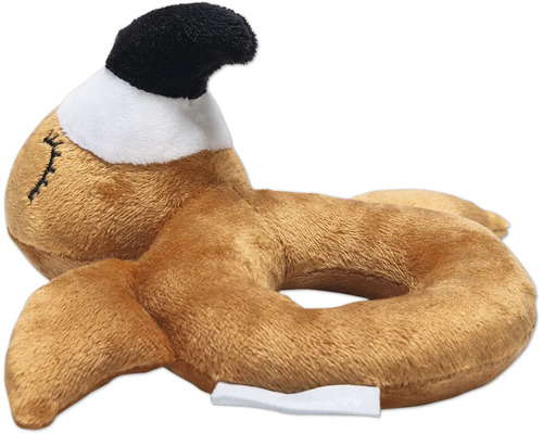 Plüschtier-Wiesel mit schwarzem Kopf und Halskrause