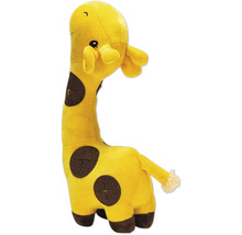 Gelbes Giraffen Plüschtier mit braunen Flecken