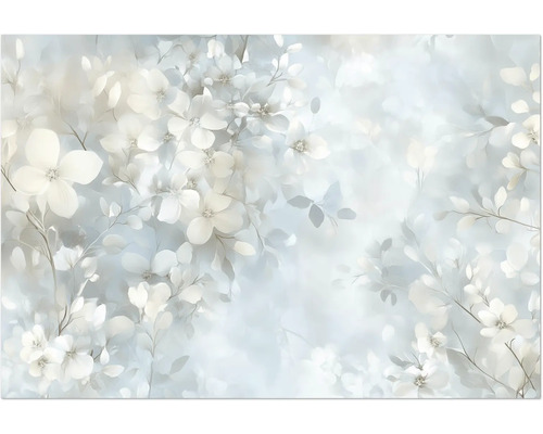 Fototapete Vlies 22076-07-01 GMK Art Edition 2 Auralie blau 8-tlg. 400 x 270 cm Fototapete mit weißem Blütenmuster
