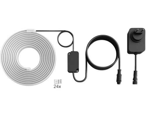LED-Streifen mit Befestigungsmaterial und Netzteil