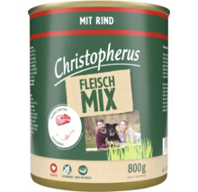 Christopherus Hundefutter Fleisch Mix mit Rind, 800 Gramm