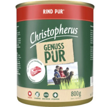 Christopherus Rind Pur Hundefutter, 800 Gramm Dose