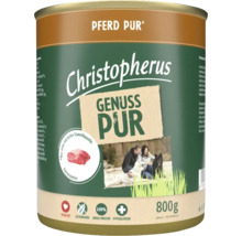 Christopherus Pferd Pur Hunde Nassfutter im 800 Gramm Behälter