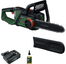 Bosch Akku-Kettensäge mit Akku, Ladegerät, Kettenschutz und Öl