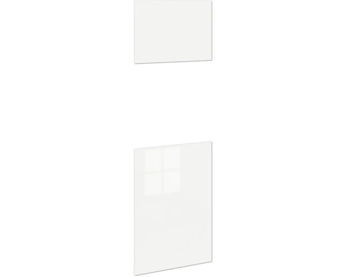 PICCANTE Smart Frontenset Hochschrank für Backofen und Kühlschrank 2 Drehtüren weiß hochglanz foliert "AS" Küchenfront