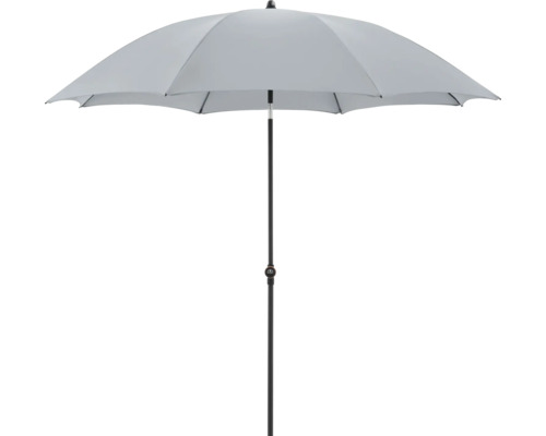 Grauer Gartenschirm mit Mittelstock