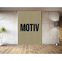 Motivbild mit vertikalen Streifen und dem Wort Motiv