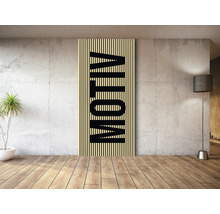 Dekoratives Wandbild mit dem Wort Motiv im Raum