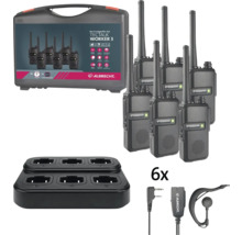 Albrecht Tectalk Worker 3 Funkgeräteset mit sechs Geräten, Ladestation und Zubehör