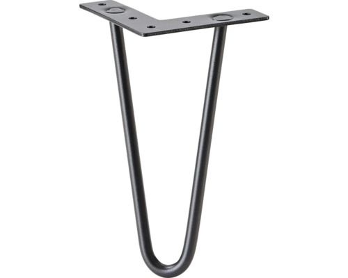 Tarrox Möbelfuß SPIDER Hairpin Ø 58 x 200 mm schwarz 1 Stück Tischbein aus Metall mit Haarnadeldesign