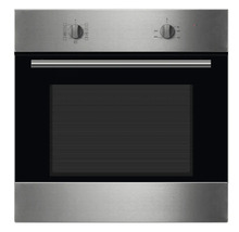Edelstahl-Einbaubackofen mit Glastür