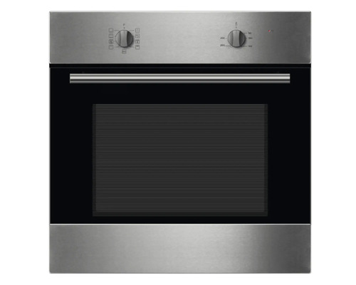 Edelstahl-Einbaubackofen mit Glastür