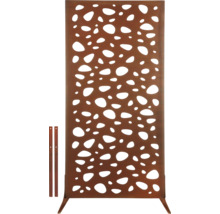 Dekorative Sichtschutzwand aus Metall mit Muster