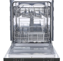 Innenansicht eines Geschirrspülers mit geöffneter Tür und herausziehbaren Körben