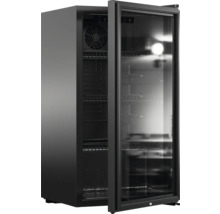 Getränkekühlschrank mit Glastür und mehreren Regalböden