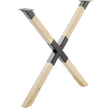 Tischgestell aus Holz mit X-förmigem Design