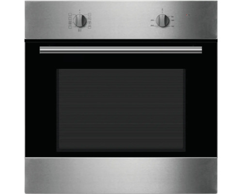 Edelstahl Einbaubackofen mit Bedienknebeln