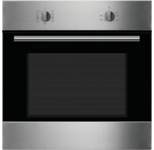 Edelstahl Einbaubackofen mit Temperaturregler und Funktionswahlschalter