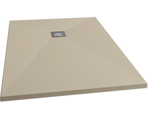 Quadratische Duschwanne mit Abfluss