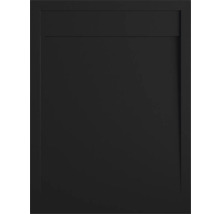 Schlichte schwarze Duschwand