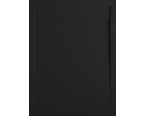 Schlichte schwarze Duschwand