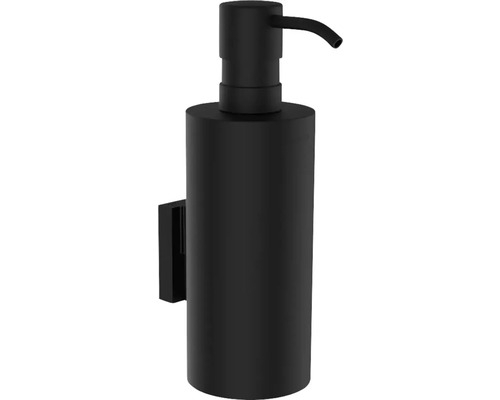 Schwarzer Seifenspender zur Wandmontage