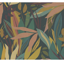 Tapete mit botanischem Blattmuster