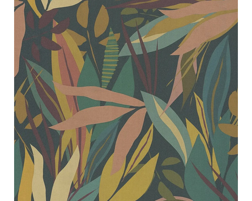 Tapete mit botanischem Blattmuster