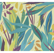 Blättertapete mit Pflanzenmuster