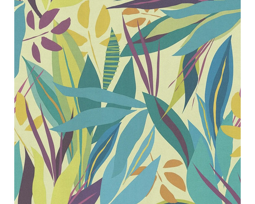 Blättertapete mit Pflanzenmuster