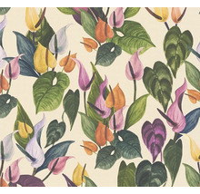 Gemustertes Vinyl mit Blumen- und Pflanzenmotiven