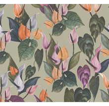 Tapete mit Pflanzenmuster und floralen Motiven