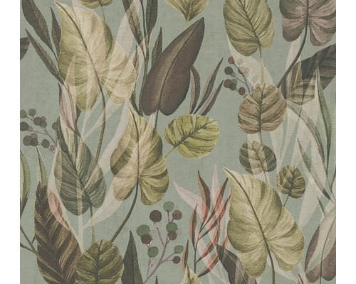 Tapete mit Blättern und Pflanzenmuster