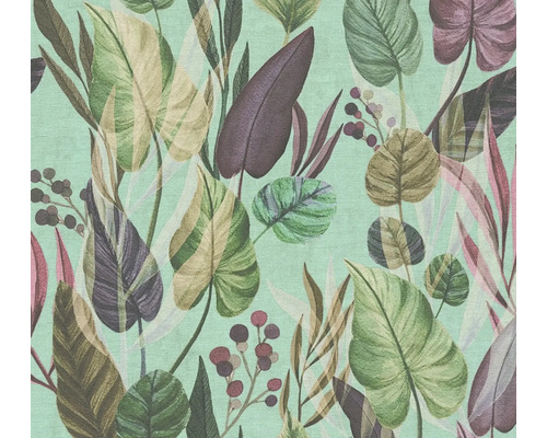 Tapete mit Blättern und Pflanzenmuster