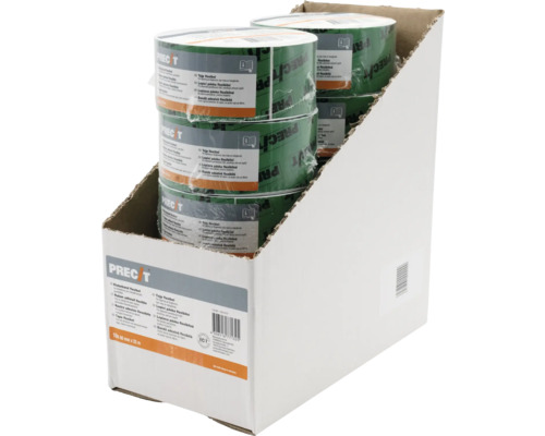 Eine Box mit flexiblen Klebebändern der Marke Precit