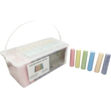 Kreidekasten mit 50 Stück Straßenmalkreide