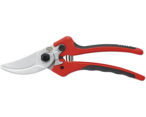 Gartenschere mit roten Griffen