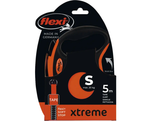 Flexi Xtreme Hundeleine, Größe S, bis maximal 20 Kilogramm, mit fünf Meter Gurt