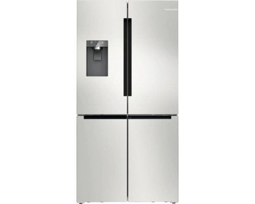 French Door Kühlschrank Bosch BxHxT 90,5 x 183 x 73,1 cm Kühlteil 375 l Gefrierteil 199 l silber KFD96APEA Freistehender Kühl- und Gefrierschrank mit vier Türen und Eisbereiter