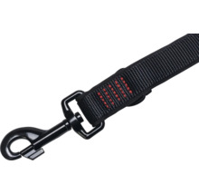 Schwarze Hundeleine mit Karabinerhaken