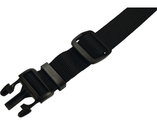 Schwarzer Gurt mit Kunststoffverschluss