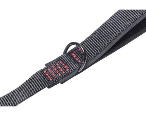 Detailansicht eines Textil-Hundeleine mit Metallring