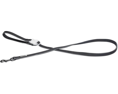 Leine beeztees Safety Gear Premium Hundeleine Parinca schwarz 150 x 2 cm längenverstellbar, reflektierend Nylon Beagle Dog Dog Leash