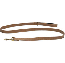 Braune Hundeleine aus Leder mit Metallhaken