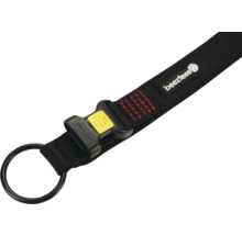 Schwarze Hundeleine mit Schnalle und Metallring