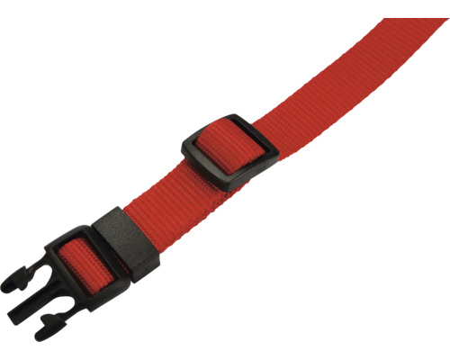 Roter Gurt mit schwarzem Verschluss