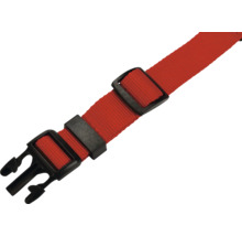 Roter Gurt mit schwarzem Schnallenverschluss