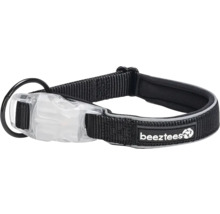 Schwarzes Hundehalsband mit Be একদিন Logo
